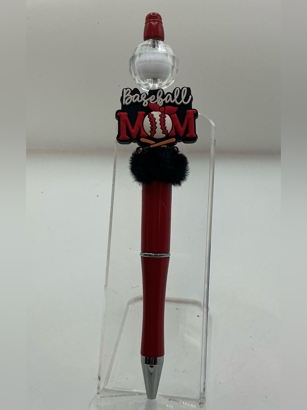 BASEBALL MOM COLORFUL HANDMADE BEADED DECORATIVE BLINGLY INK PEN GREAT GIFT